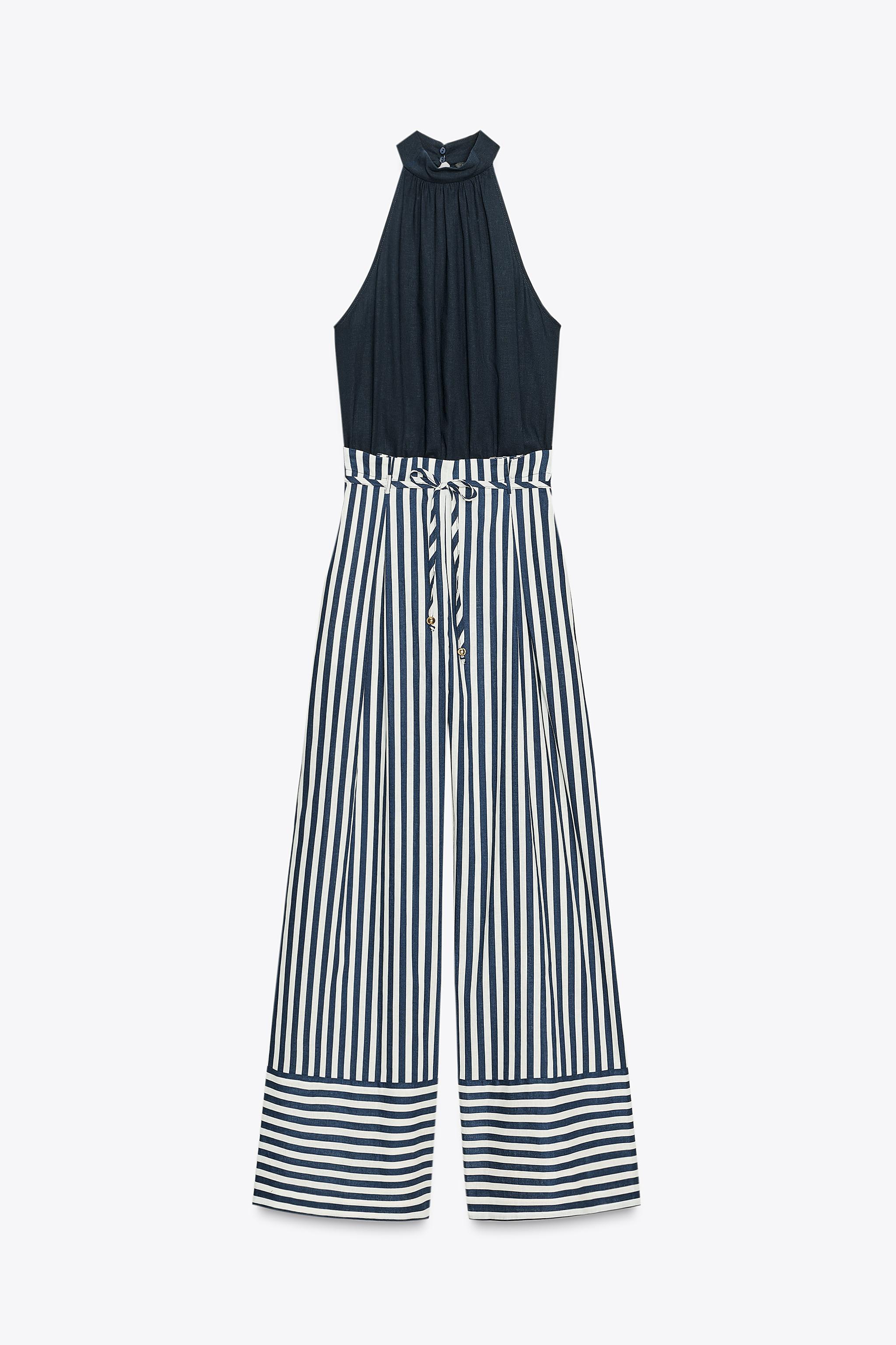 LINEN BLEND LONG JUMPSUIT